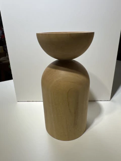 Set Porta Velas Nórdico de Madera 10×20 cm - comprar online