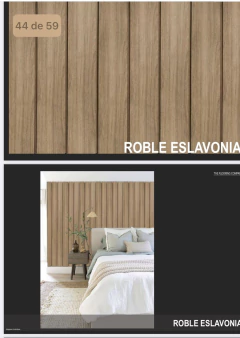 Wall Panel Varillado Simil Madera Laminada Decorativo-Revestimiento Madera 124 mm x 2750 mm x 18 mm