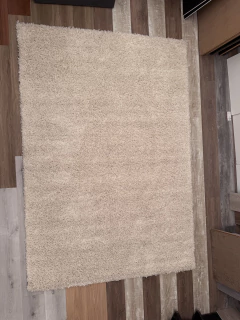 Alfombra Shaggy Beige Lisa Pelo Alto Suave 100 x 150 cm Living Dormitorio - Jaspe Deco