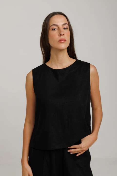 Musculosa Lino Lumen - MARIA LOLGI 