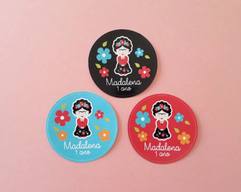 Adesivo Frida Kahlo Personalizado | 5 cm