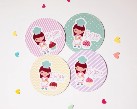 Adesivo Confeitaria Personalizado | 5 cm