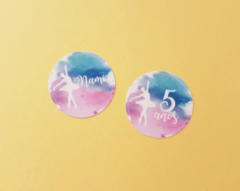 Adesivo Bailarina Personalizado | 5 cm