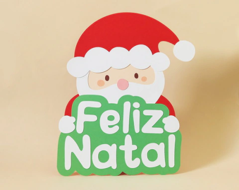 Display de Mesa Papai Noel Feliz Natal