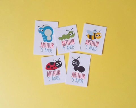 Adesivo Piquenique Insetos Personalizado