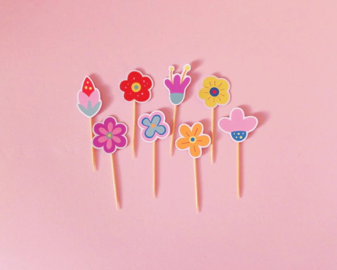 Mini Topper Flores Coloridas
