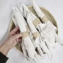 SET SERVILLETA GABARDINA + PULSERA DE PALMA