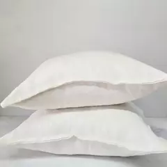 ALMOHADÓN 60x60cm BIFAZ LINO PESADO OFF WHITE - comprar online