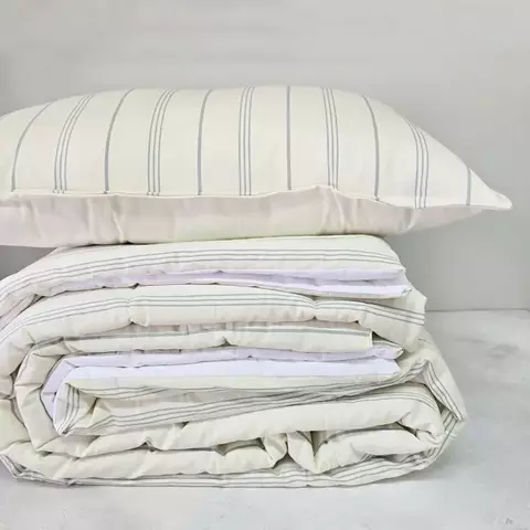 ACOLCHADO RAYITAS VERDE CLARO, 180X240CM + ALMOHADÓN - comprar online