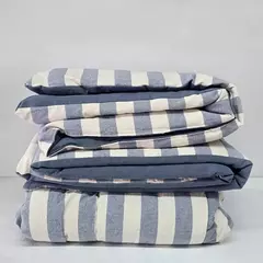 ACOLCHADO RAYA ANCHA AZUL + TUSOR 180X240cm - comprar online
