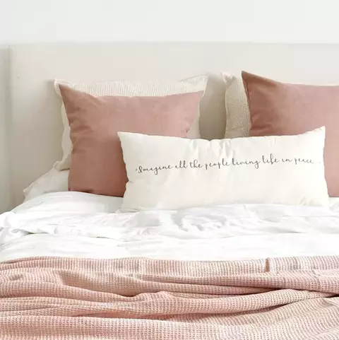 ALMOHADONES 60x60cm PANA ROSA - comprar online