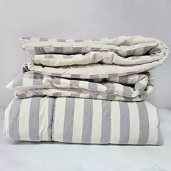 ACOLCHADO RAYAS ANCHAS GRIS + TUSOR 230X240cm - comprar online
