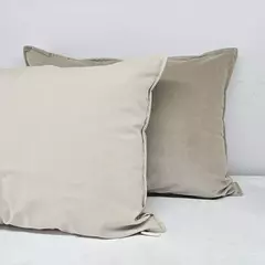 ALMOHADÓN 70X50cm BIFAZ PANA BEIGE/ GABARDINA - comprar online