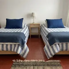 ACOLCHADO RAYA ANCHA AZUL + TUSOR 180X240cm