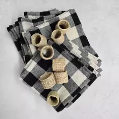 SET 6 SERVILLETAS + 6 PULSERAS DE PALMA - comprar online