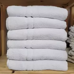 JUEGO DE TOALLA y TOALLÓN BLANCO 450gr BLANCO LISO