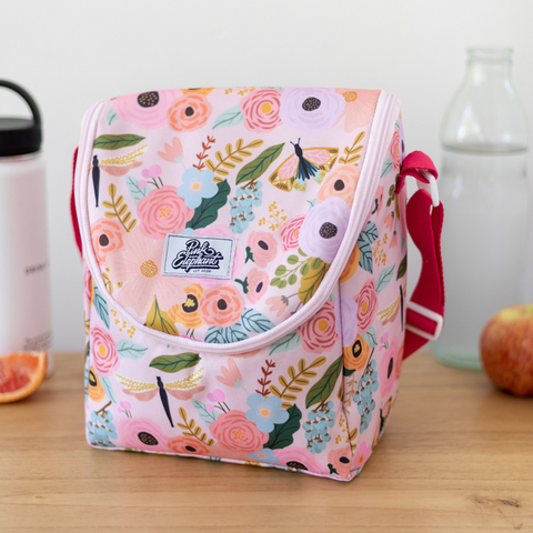 Lunchera Grande - Flores Rosa