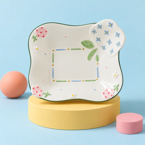 Plato rectangular Garden 21cm