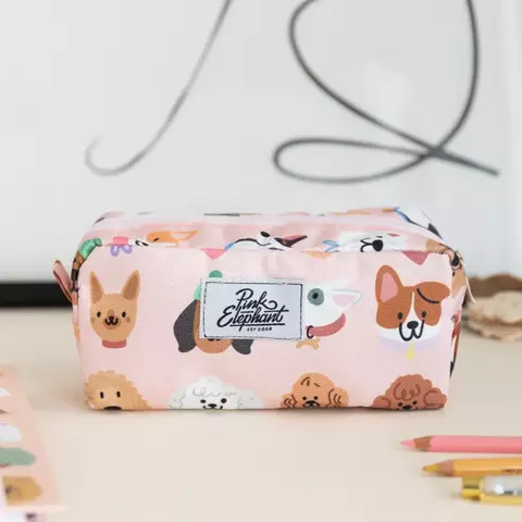 Cartuchera estampada grande - Cáritas Perritos