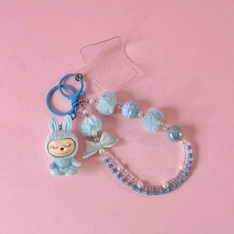 Llavero Holder Correa Celular - Labubu Lazy Yoga - Chichimamerry
