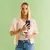 Correa Celular Corta - Rosa y Beige en internet