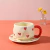 Taza con plato Corazones