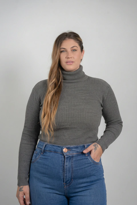 POLERA MORLEY DE LANA GRIS