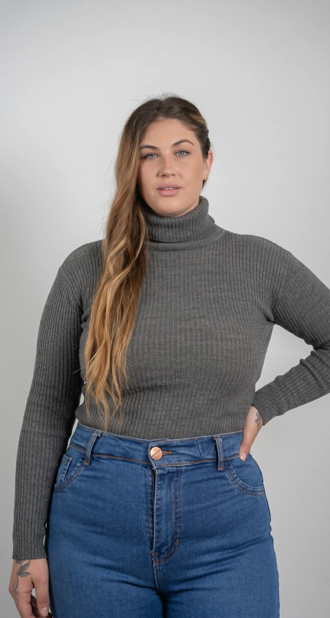 POLERA MORLEY DE LANA GRIS