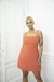 VESTIDO CREPE ANUDADO EN ESPALDA NARANJA - Kala.Baza
