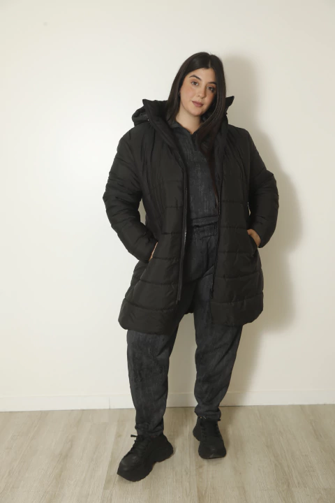 CAMPERON PUFFER NEGRO - comprar online