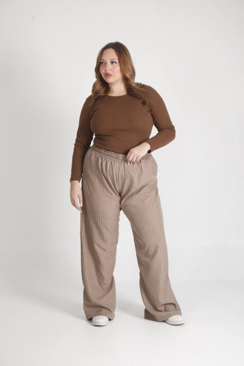 PALAZO SASTRERO RAYADO VISONE - comprar online