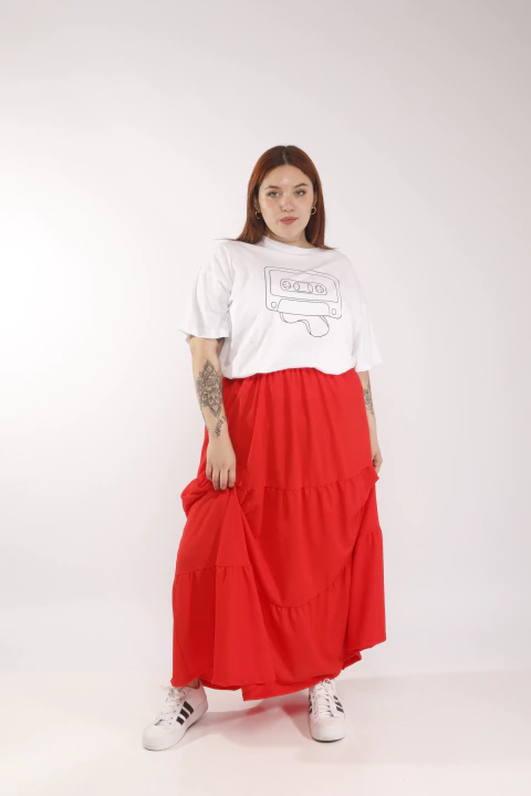 POLLERA PAISANA ROJA - comprar online