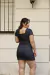 VESTIDO MANGA CORTA DENIM AZUL - comprar online