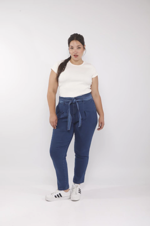 CHUPIN CINTURA ALTA CON LAZO JEAN - comprar online