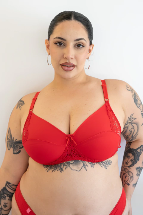 CORPIÑO LYCRA CON ARO Y PUNTILLA