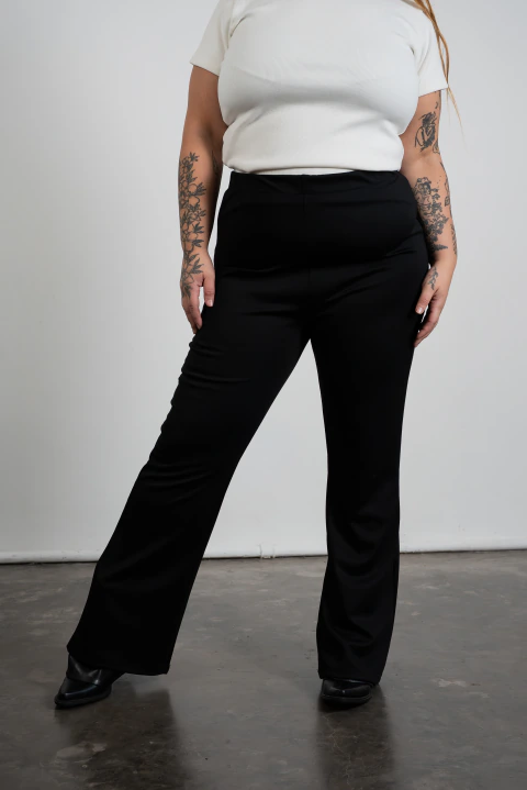 PANTALON PUNTO ROMA NEGRO