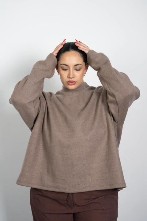 MEDIA POLERA TWILL BEIGE