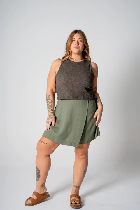 SHORT POLLERA CLASSIC MILITAR - comprar online