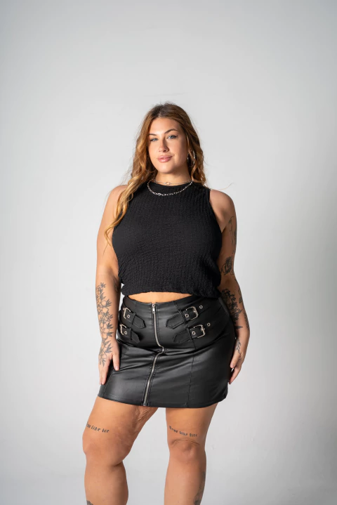 POLLERA ROCK NEGRA - comprar online