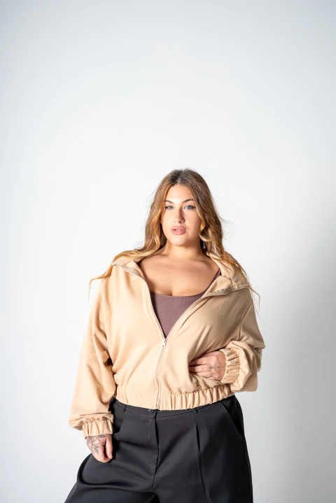 CAMPERA CLASSIC ALGODON BEIGE - comprar online