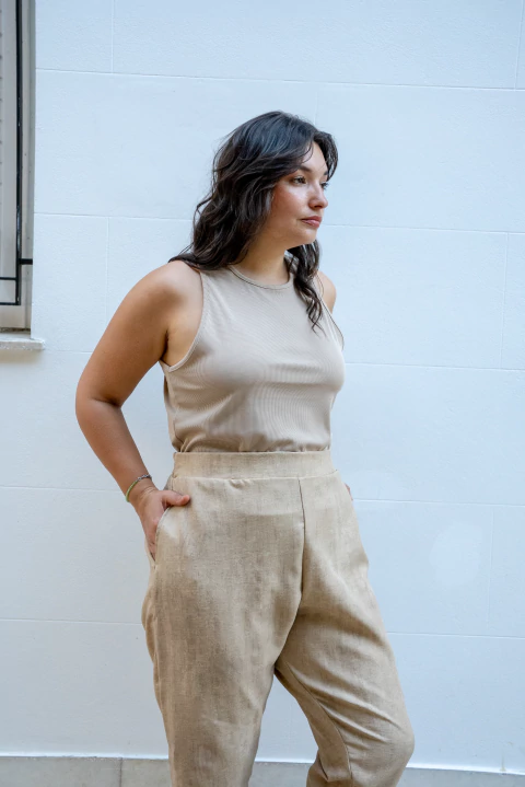 MUSCULOSA CLASSIC MICRO MORLEY BEIGE - comprar online