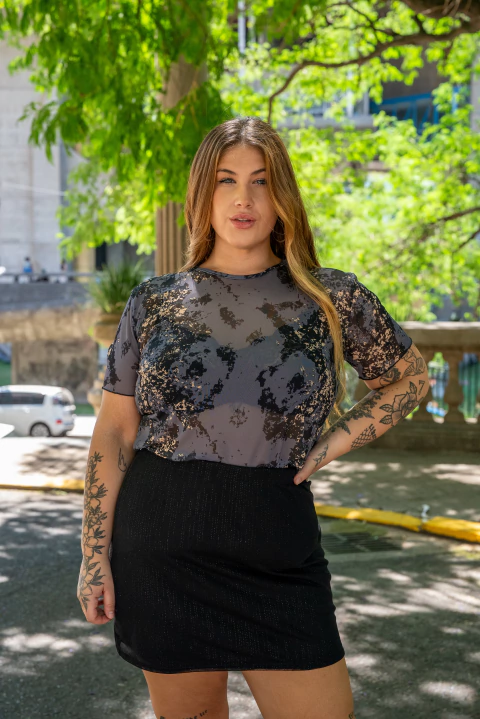 REMERA CLASICA TUL BATIK GRIS - comprar online