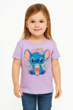 Remera de stitch lila - comprar online