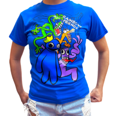 Remera manga corta Rainbow Friends azul - comprar online