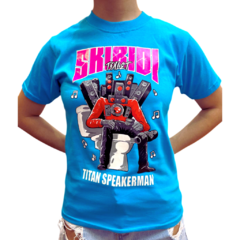 Remera de Skibidi Toilet Celeste - comprar online