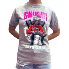 Remera de Skibidi Toilet Gris Manga Corta - comprar online
