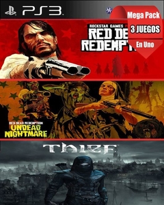 Combo Red Dead Redemption + Undead Nightmare + Thief PS3 Digital