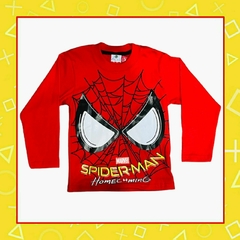 Remera Manga larga spider man cara