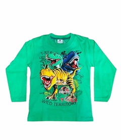 Remera manga larga de dinosaurio - comprar online