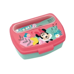 sandwichera con cubiertos minnie mouse - comprar online